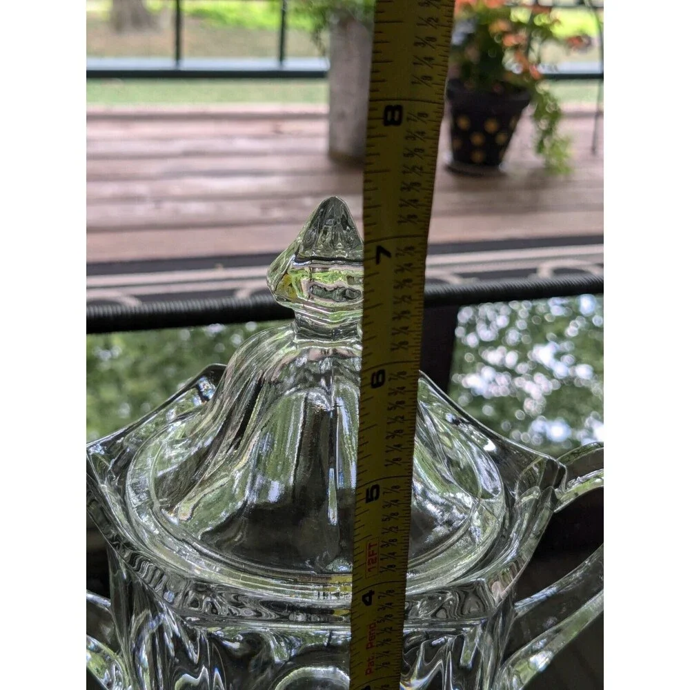 IMPERIAL GLASS-OHIO Old Williamsburg Glass Sugar Bowl Dish Clear Double Handles